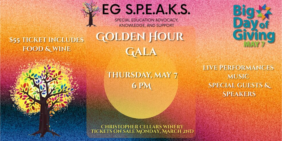 EG SPEAKS Golden Hour Gala advertisment